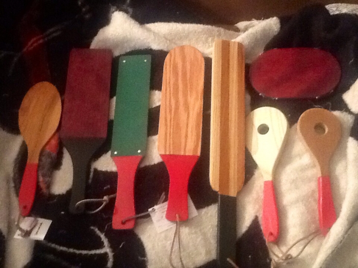 A beautiful collection of handmade paddles by Blue from Blue's Blades! (www.bluesblades.info)